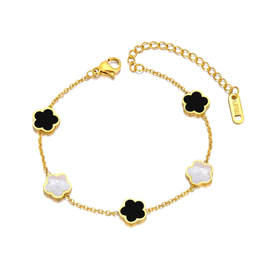 Shell Flower Charm Bracelets For Women
