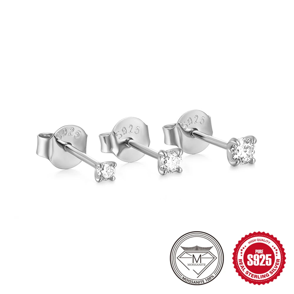 Moissanite Ear Stud Earrings