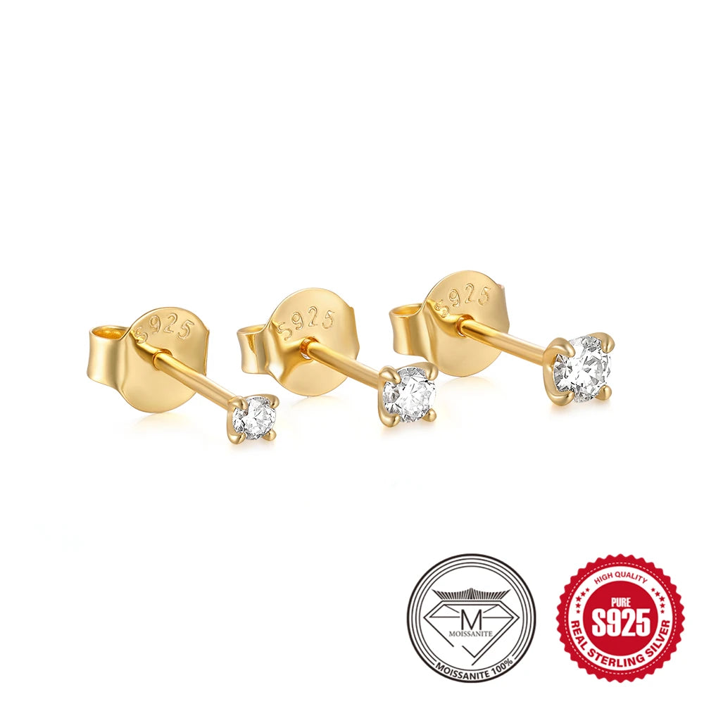 Moissanite Ear Stud Earrings