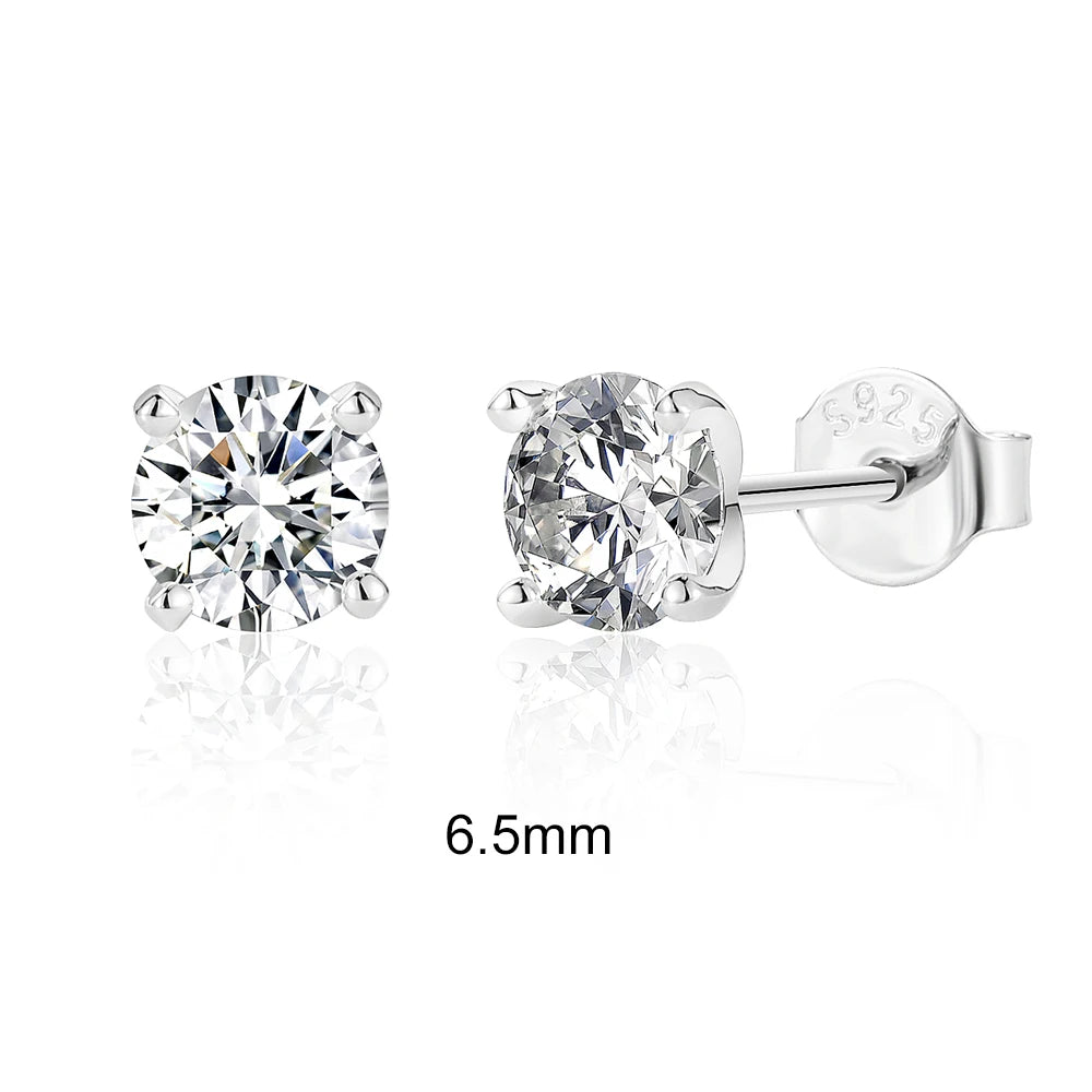 Moissanite Ear Stud Earrings