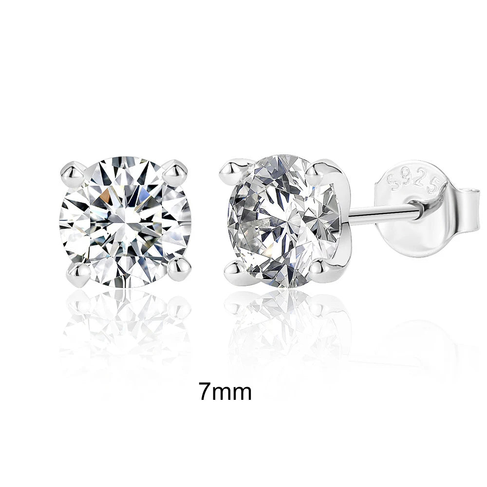 Moissanite Ear Stud Earrings