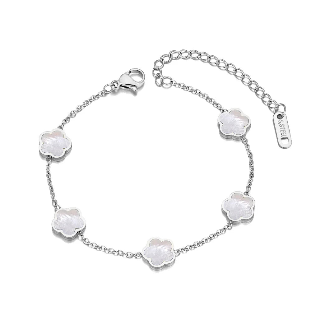 Shell Flower Charm Bracelets For Women