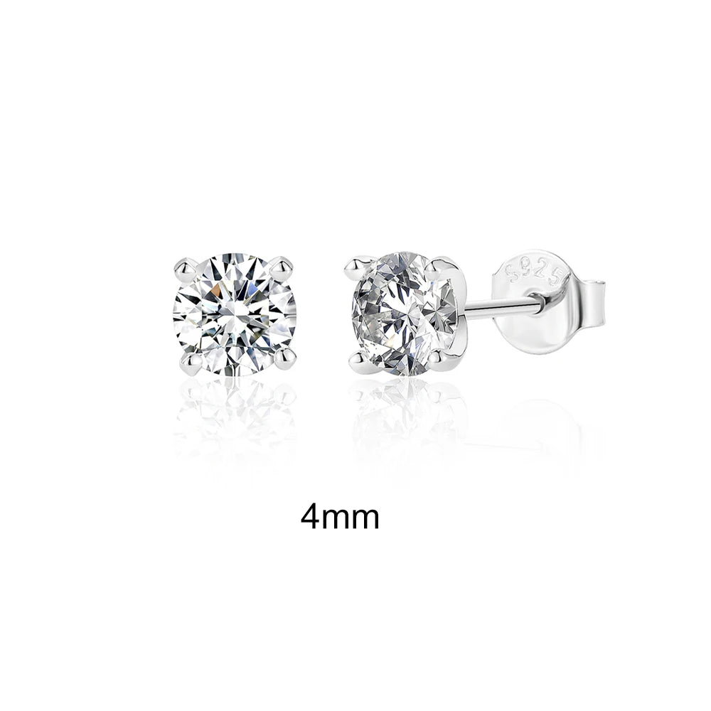 Moissanite Ear Stud Earrings