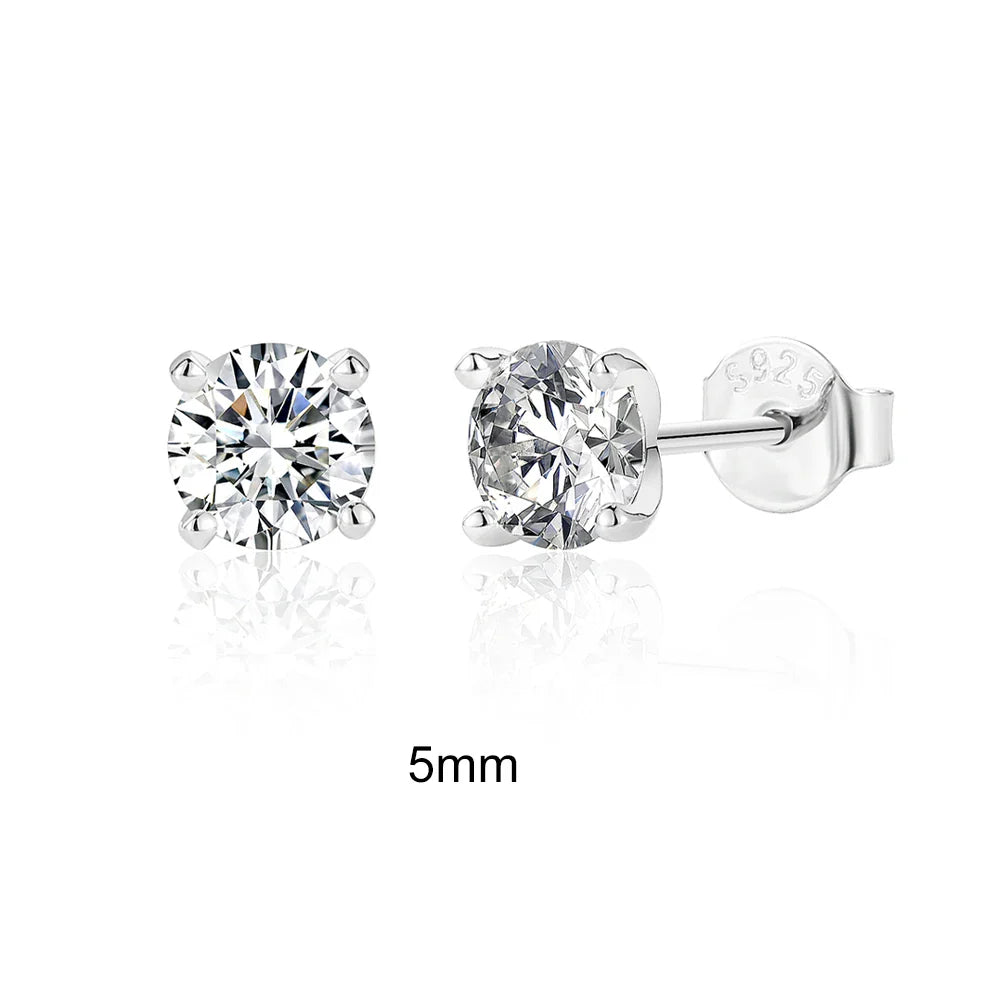 Moissanite Ear Stud Earrings