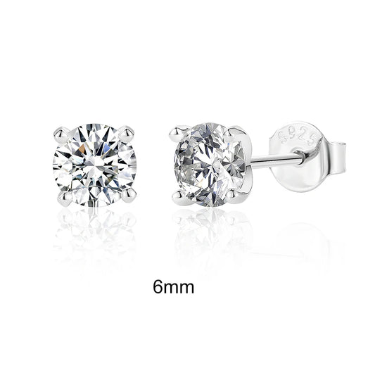 Moissanite Ear Stud Earrings